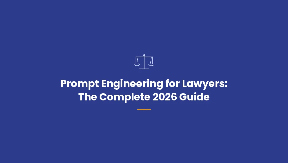 Prompt Engineering for Lawyers: The Complete 2026 Guide